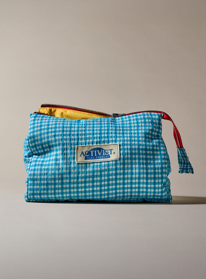 ACTIVIST Handcrafted Pouch – Blue Seersucker