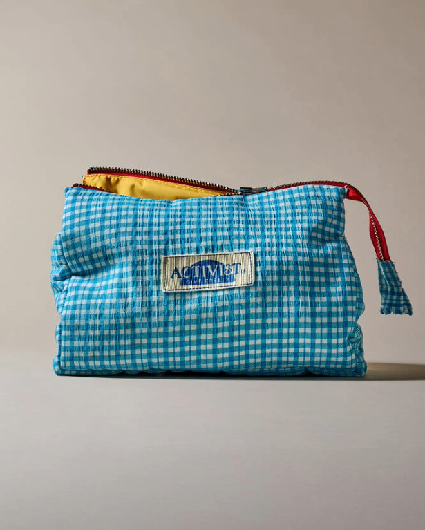 ACTIVIST Handcrafted Pouch – Blue Seersucker