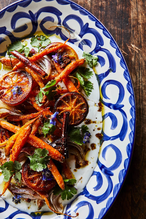 Caramelized Orange & Carrot Salad With Yogurt, Coriander & ACTIVIST Mānuka Honey