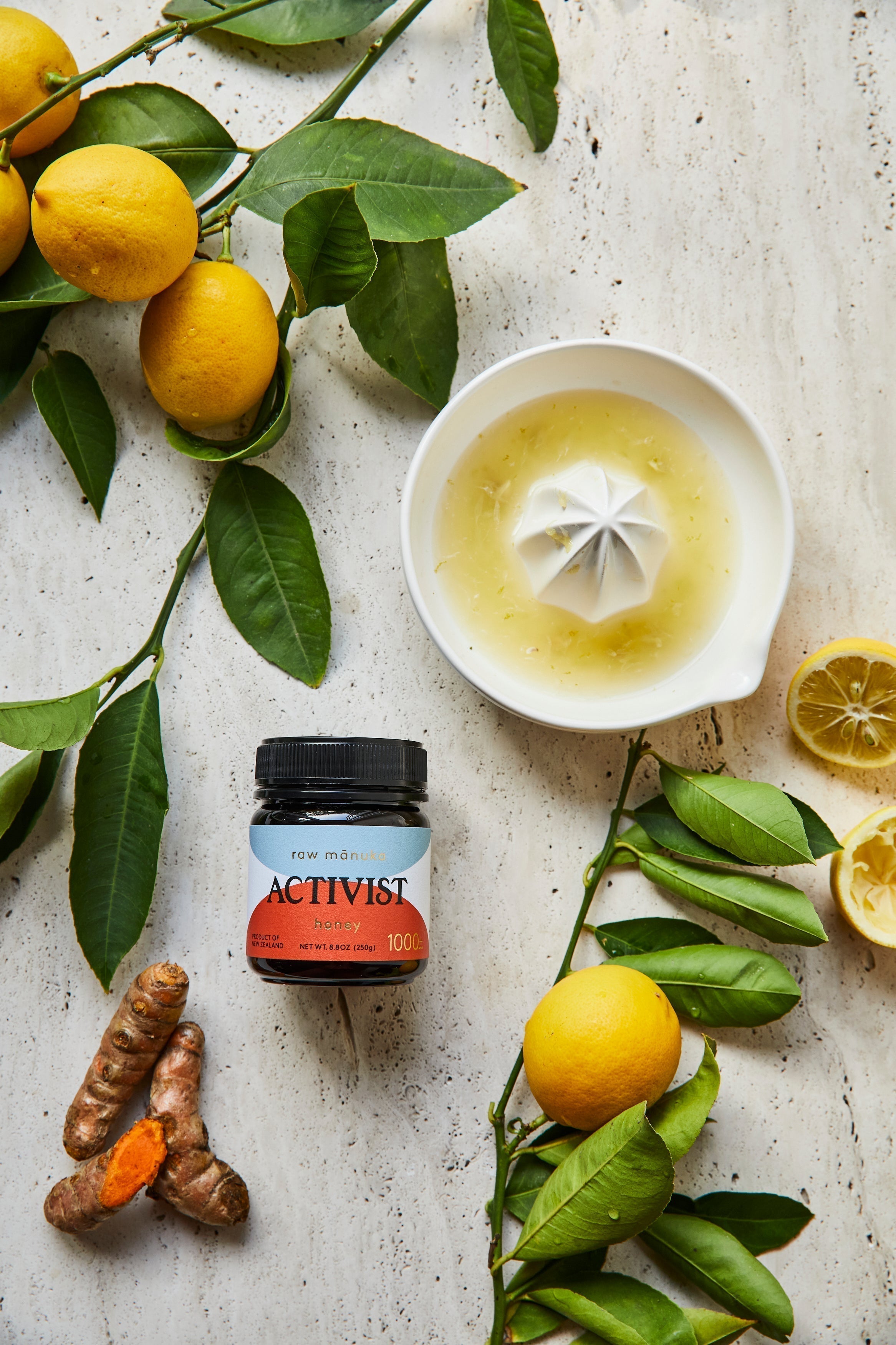 ACTIVIST Mānuka Honey, Lemon and Turmeric Elixir