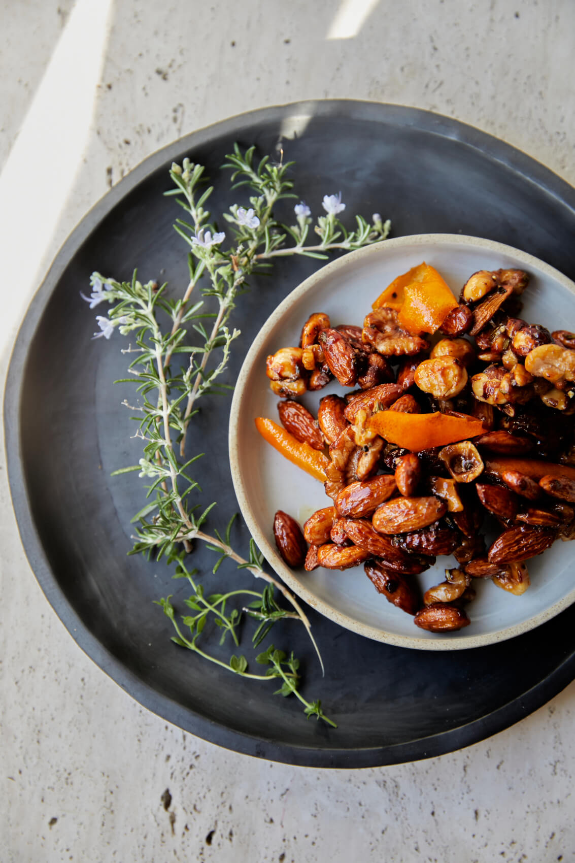 Mānuka Honey, Herbs and Citrus Candied Mixed Nuts