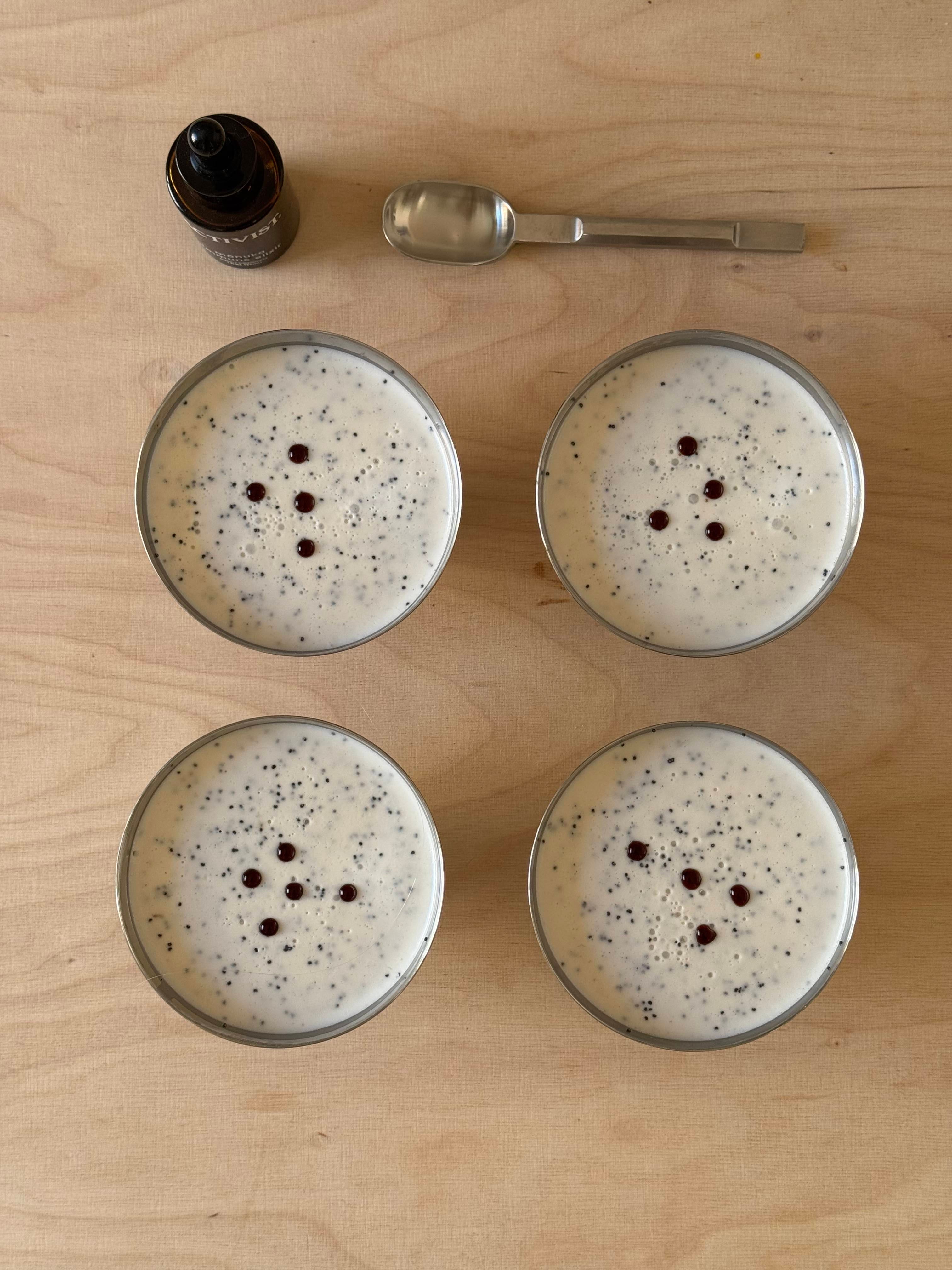 Lemon Verbena, Poppy Seed & Mānuka Panna Cotta