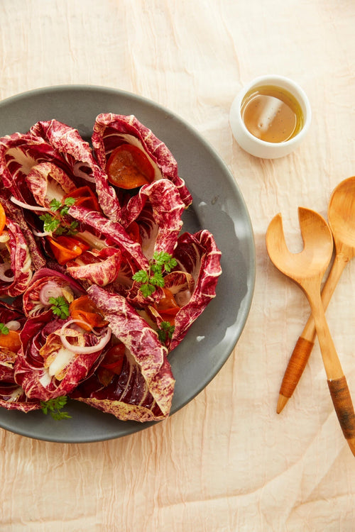 Radicchio and Mānuka Honey-pickled Persimmon Salad