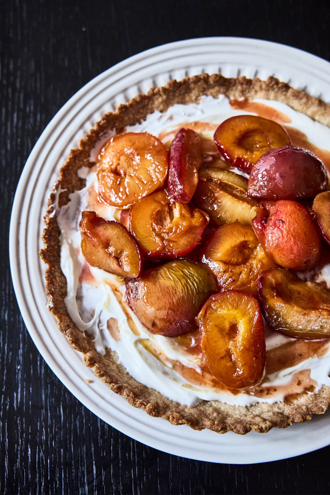 Roasted Stone Fruit Mānuka Honey Tart